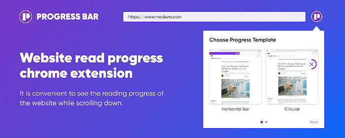 Website read progress marquee promo image