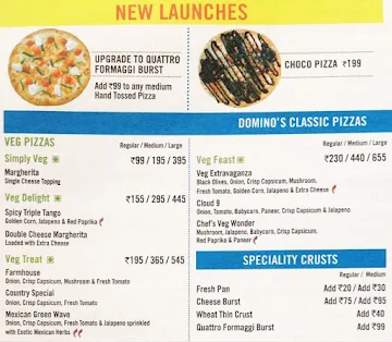 Domino's Pizza menu 