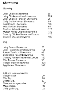 Juicy Shawarma menu 5