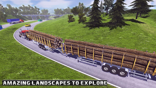 Screenshot Long Trailer Truck Wood Cargo