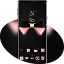 アプリのダウンロード Black simple cute pink tie theme をインストールする 最新 APK ダウンローダ