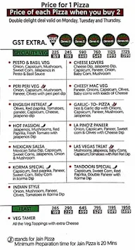 La Pino'z Pizza menu 1