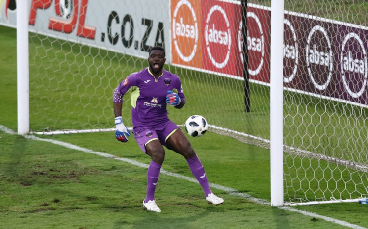 Daniel Akpeyi of Chippa United during the Absa Premiership match between Golden Arrows and Chippa United at Princess Magogo Stadium on September 22, 2018 in Durban, South Africa.