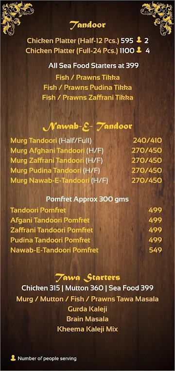 Nawab-E-Dilli - Kitchen & Bar menu 