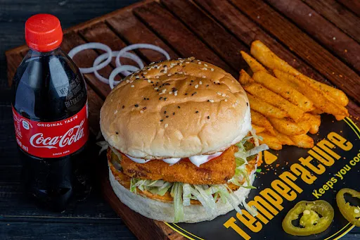 Paneer Burger + Periperi Fries (M) + Select Your Drink