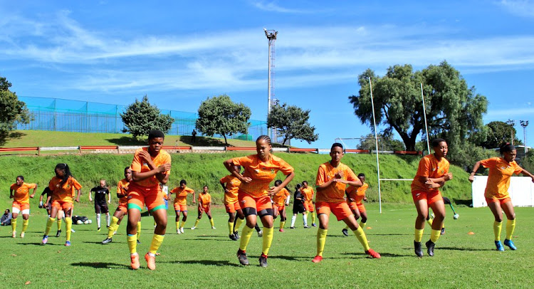 SA U17 national women’s team (Bantwana) players during a training session to prepare for the clash against Ethiopia.