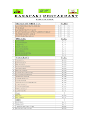 Danapani Restaurant menu 1