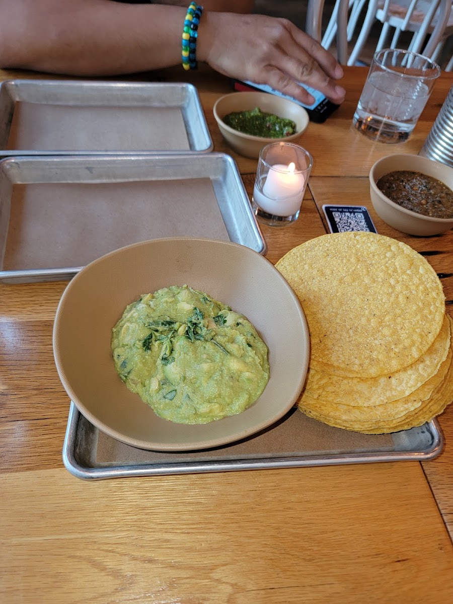 Chips trio guac and 2 salsas