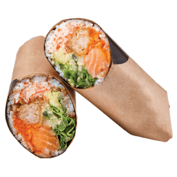 Salmon & Shrimp Tempura Sushi Burrito