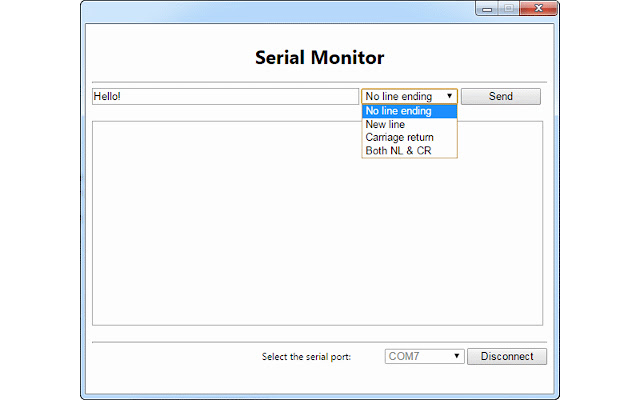 Serial Monitor chrome extension