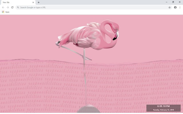 Flamingo New Tab & Wallpapers Collection