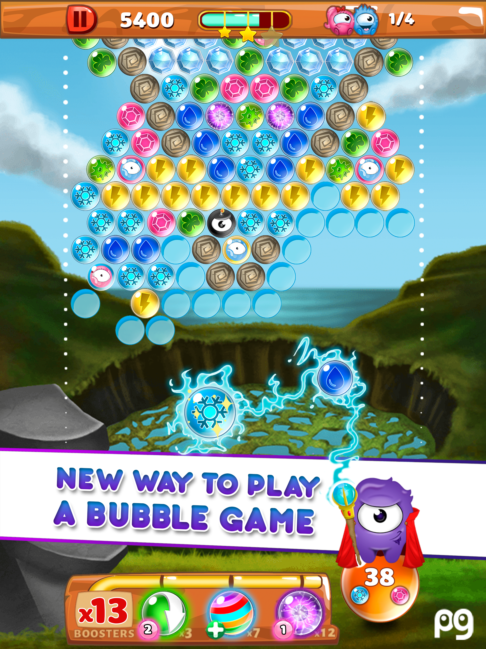 Android application Bubble Guriko - Pop Adventure screenshort