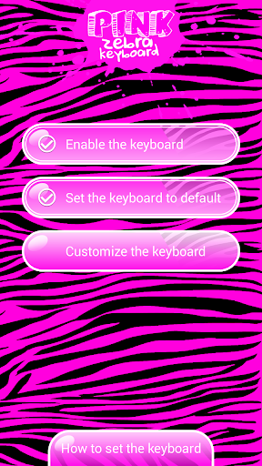 Pink Zebra Keyboard