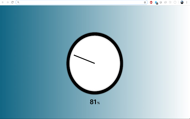 Analog Percent Clock chrome extension