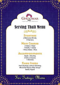 Ghoomar Traditional Thali Restaurant menu 2