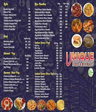 Unique Food and Baverages menu 1