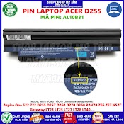 Pin Laptop Acer D255 (Al10B31) - 6 Cell Dành Cho Aspire One 522 722 D255 D257 D260 D270 D360 Pav70 Ze6 Ze7 N57C