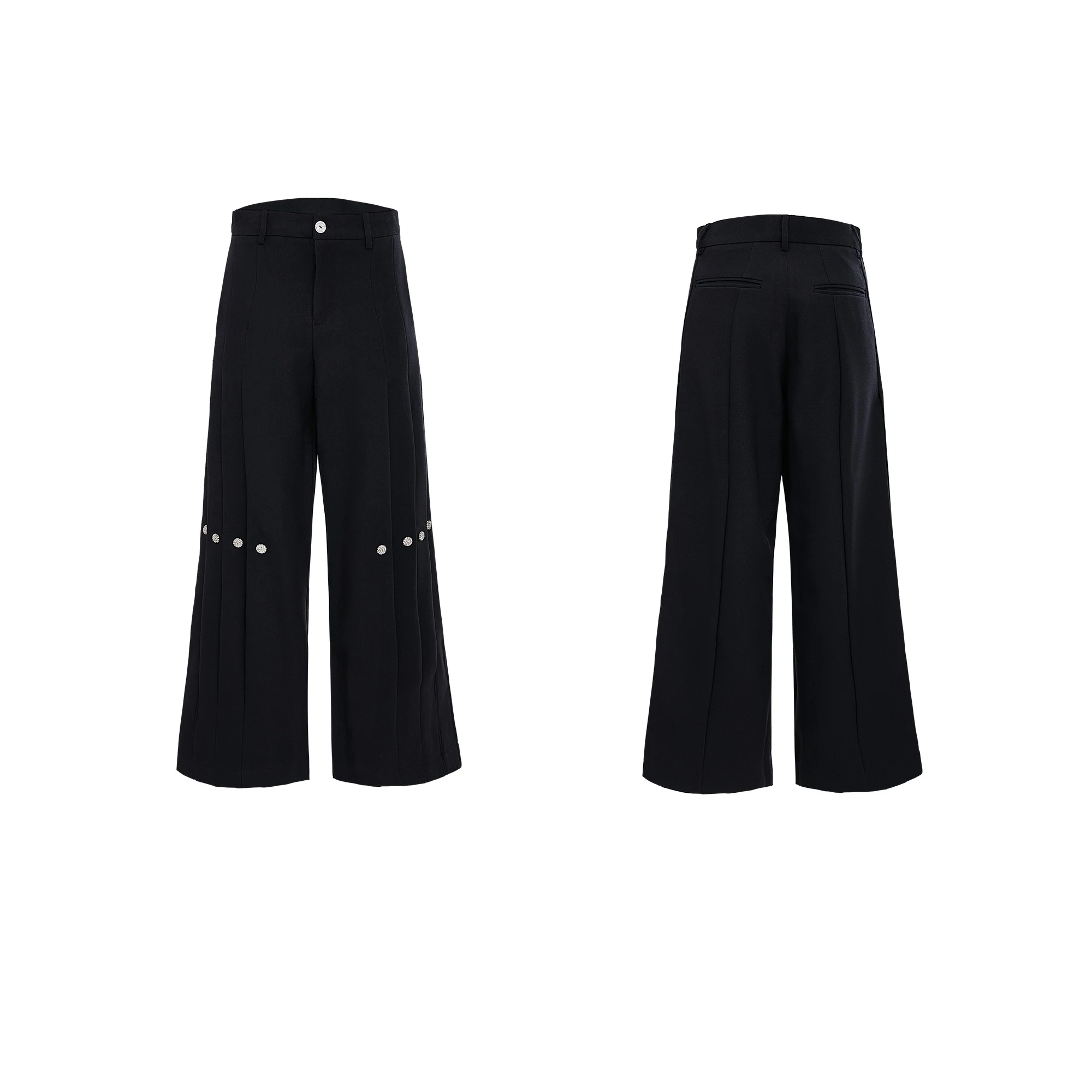 Title 7, Casual driedimensionale cropped wide-leg broek,...