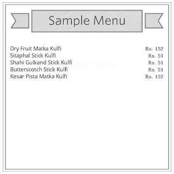 Grameen Kulfi menu 