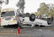 ROAD MAYHEM: A horror accident on one of the country's roads attributed to incompent driving.  Photo: MLONDOLOZI MBOLO