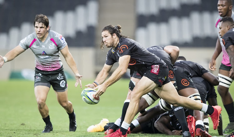 Marius Louw of the Sharks during the Super Rugby Unlocked match against the Pumas at Mbombela Stadium on October 31 2020 in Nelspruit.