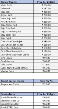 Mishtii Mukh menu 2