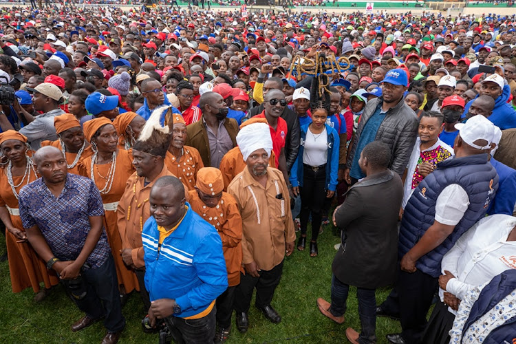 Kirinyaga elders during Azimio campaigns in the area on July 7,2022.