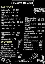 1960 Hungry Helpers menu 1