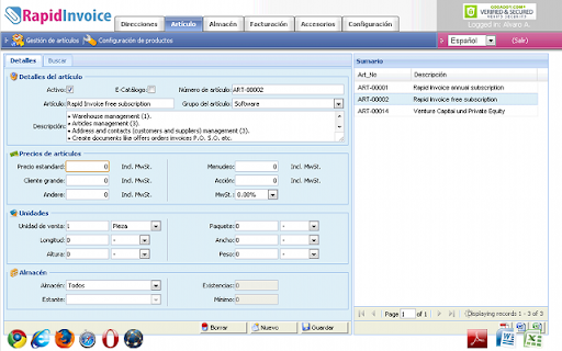 Rapid Invoice free online billing & invoicing