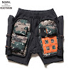 f.c.real bristol x readymade 3l multi pocket shorts black