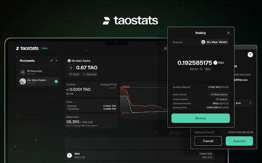 Taostats: The Bittensor Wallet screenshot 1