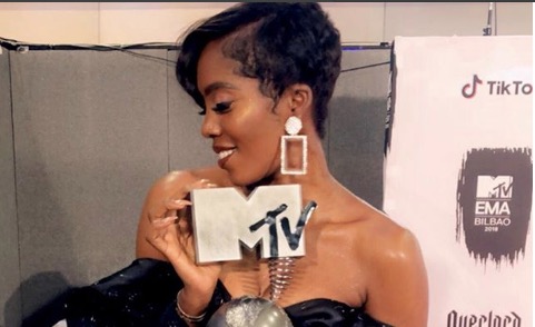 Image result for Tiwa Savage becomes first female to win MTV Best African Act