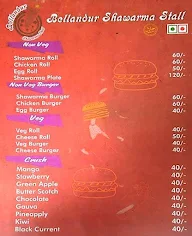 Bellandur Shawarma Stall menu 1