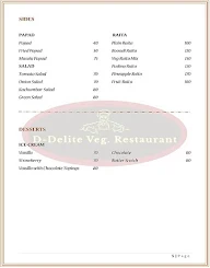 D Delite Vegetarian Restaurant menu 4