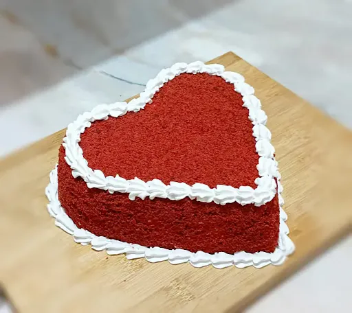 Red Velvet Heart Cake Eggless