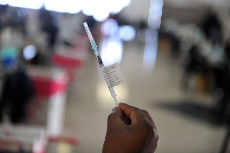 The Johnson & Johnson vaccine being administered to health workers at the Charlotte Maxeke Hospital in Johannesburg. File photo.