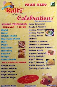 Prachi's Kulfi Celebration menu 3