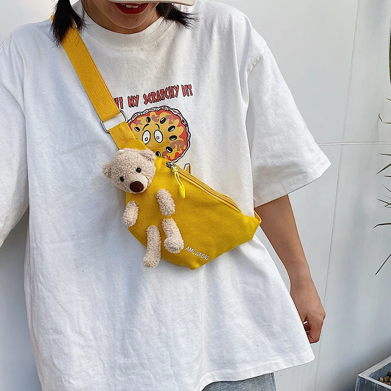 Super fire canvas cartoon cute backpack waist bag perfect for kids and teens. Stylish, comfortable, and practical, ideal