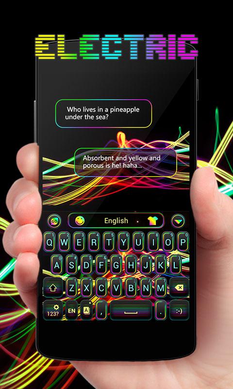Android application Electric GO Keyboard Theme screenshort