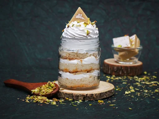 Kaju Barfi Mini Jar Cake