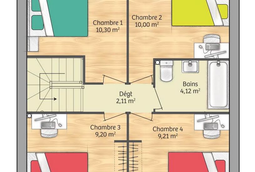  Vente Terrain + Maison - Terrain : 402m² - Maison : 91m² à Dammarie-les-Lys (77190) 