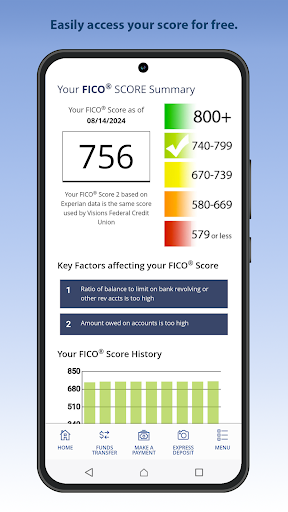 Screenshot Visions FCU Mobile