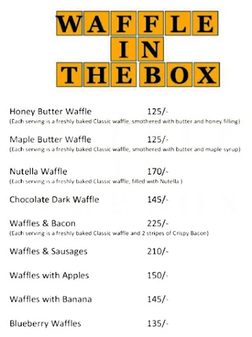 Waffle In The Box menu 