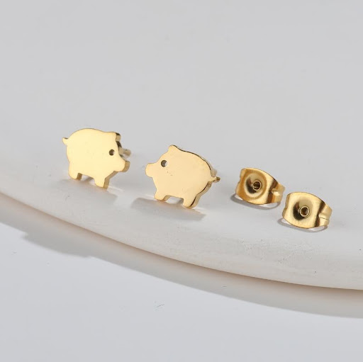 Title 7, Creative and Cute Little Pig Earrings. Add a fu...