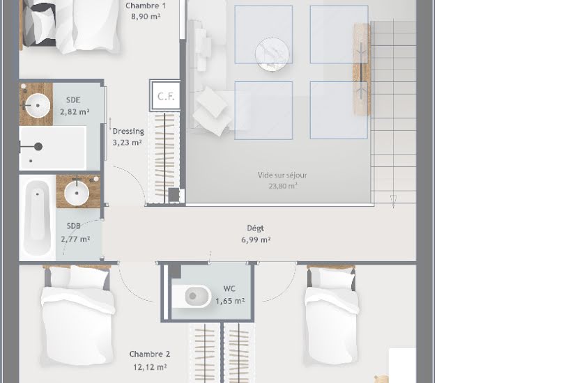  Vente Terrain + Maison - Terrain : 750m² - Maison : 105m² à Saint-André-de-l'Eure (27220) 