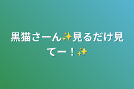 黒猫さーん✨見るだけ見てー！✨