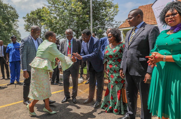 Mama Rachel Ruto arrives in Kericho for the International Day of the Girl Child celebrations on October 11, 2023