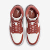 air jordan 1 mid dusty peach/sail/white/night maroon