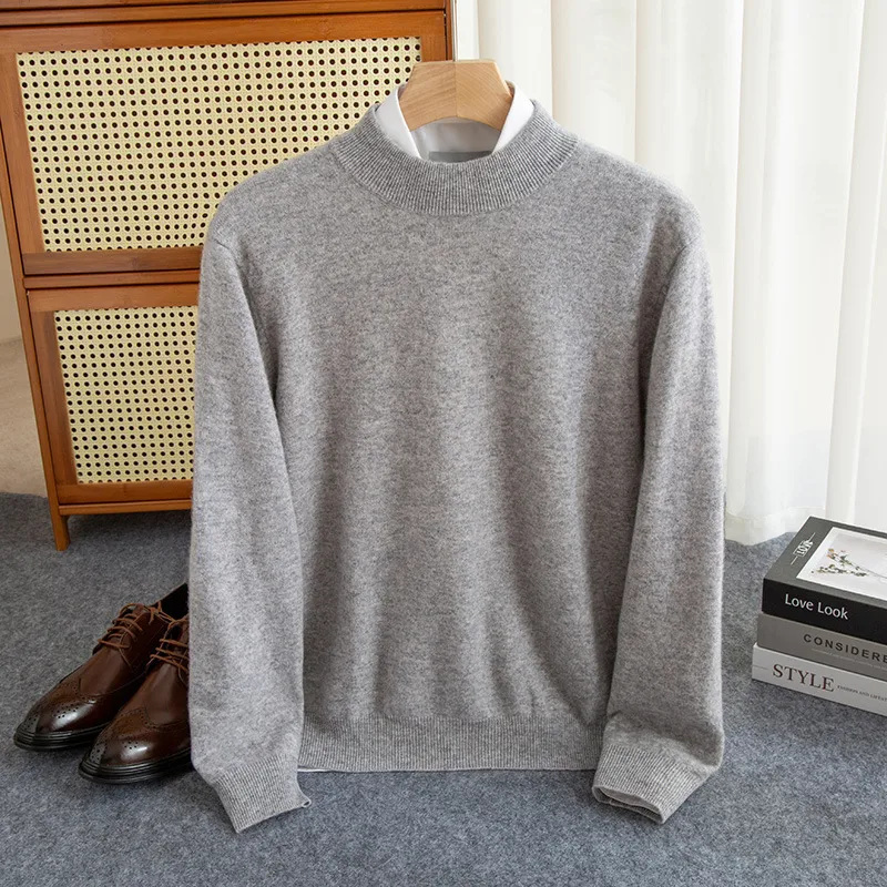 Men's Half-Collar Wool Sweater Ultimate warmth and style combined. Perfect for cold weather, offering comfort and a soph
