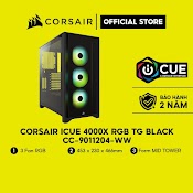 Vỏ Máy Tính Corsair Icue 4000X Rgb Tg Black Cc - 9011204 - Ww Hàng Chính Hãng